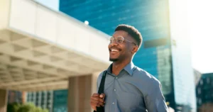 Smiling man, representing the confidence that can come from feeling good about your smile.