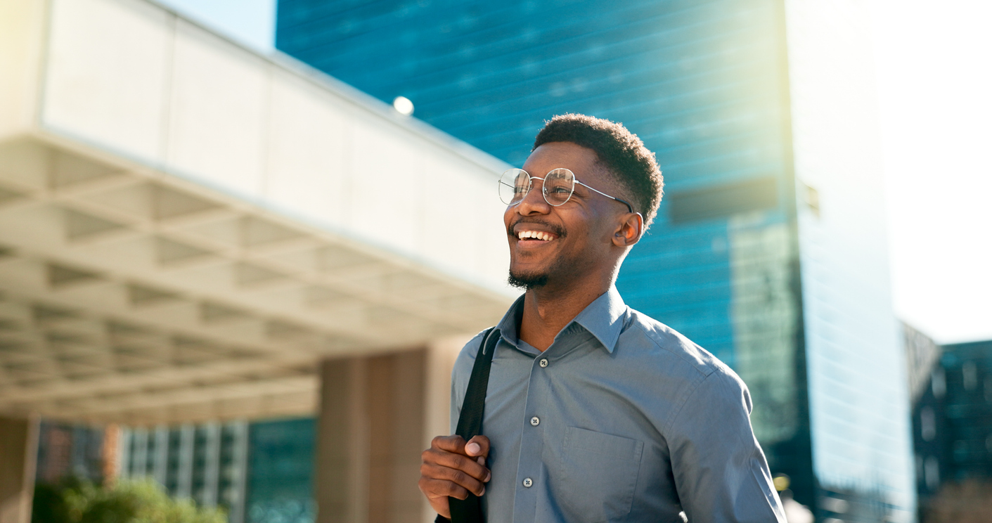 Smiling man, representing the confidence that can come from feeling good about your smile.
